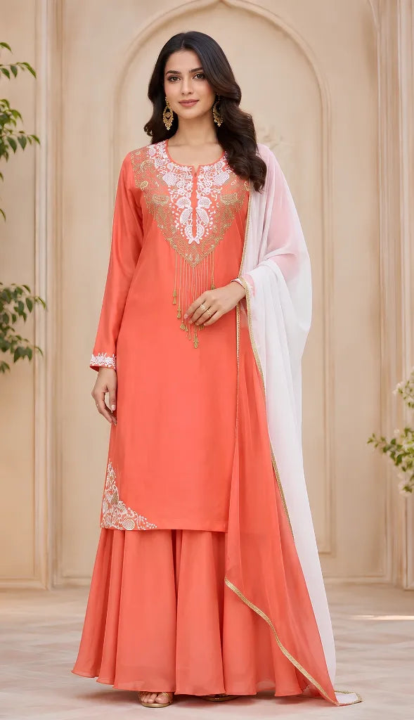 SBD 1321 Silk Georgette Palazzo Set
