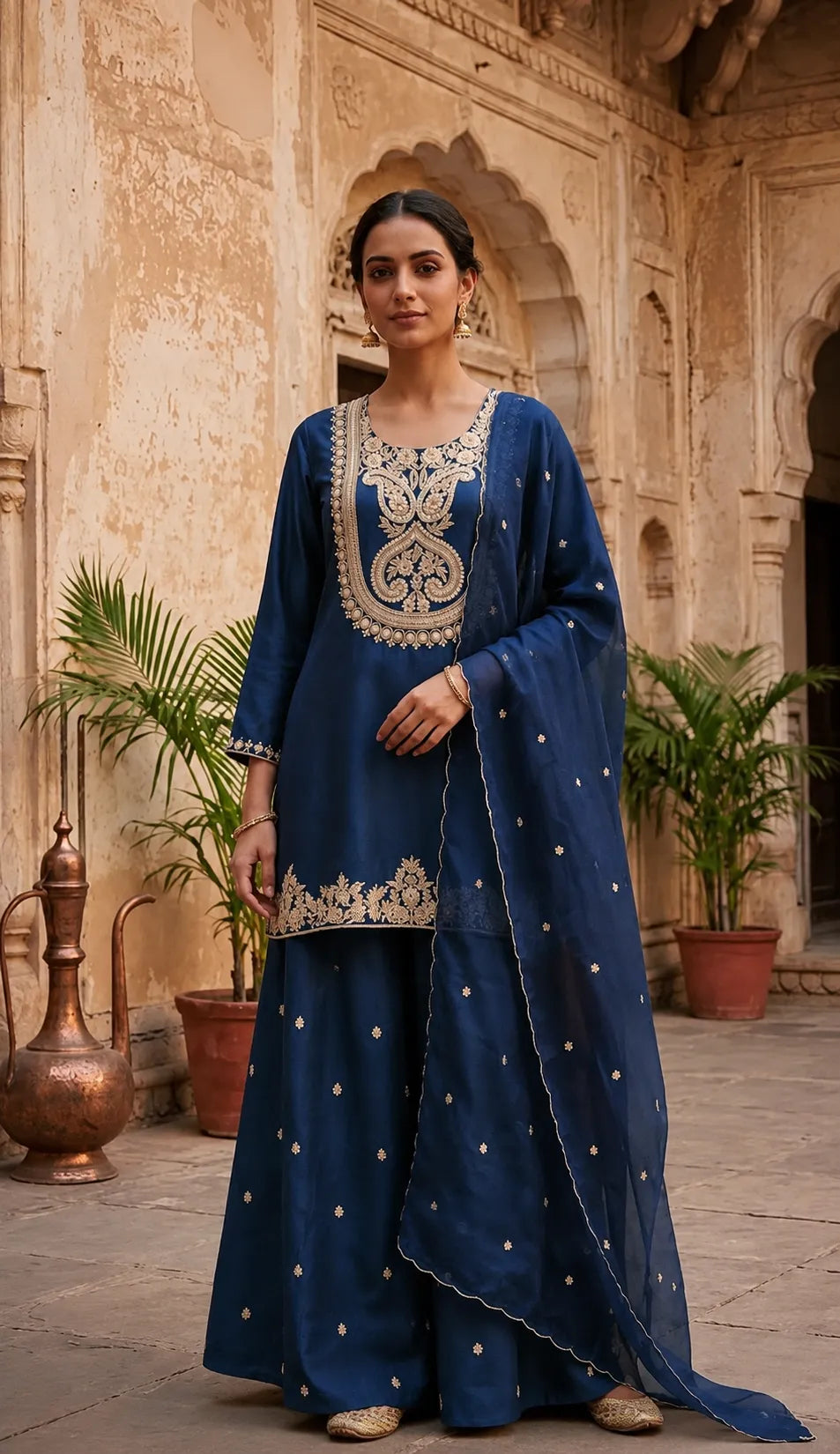 Crimson Zeenat Kurti Set