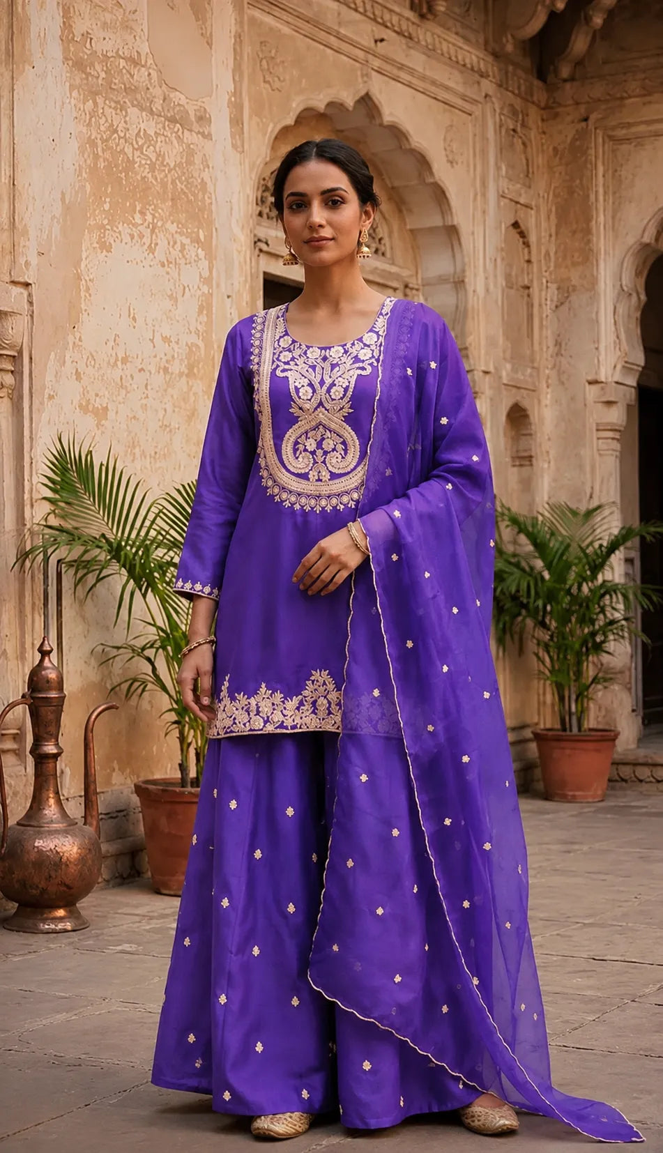 Crimson Zeenat Kurti Set