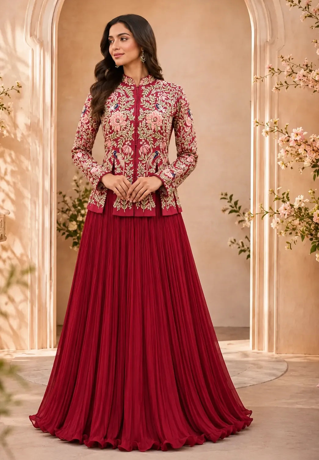 Neel Pushpa Lehenga Set