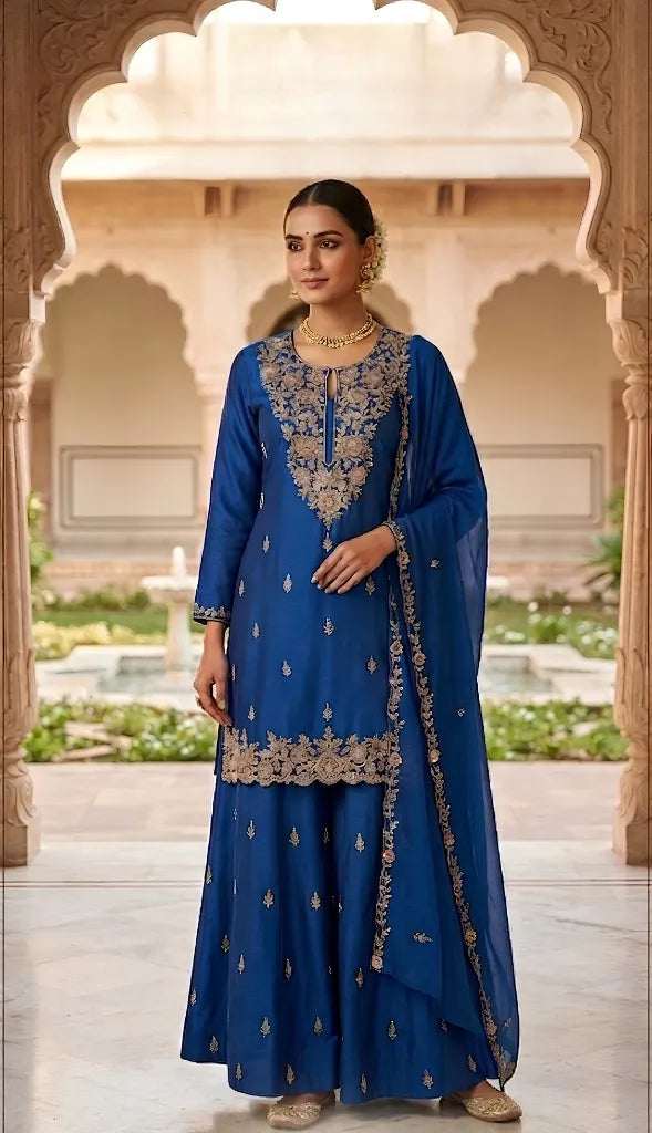 SBD 1342 Silk Organza Kurti Set