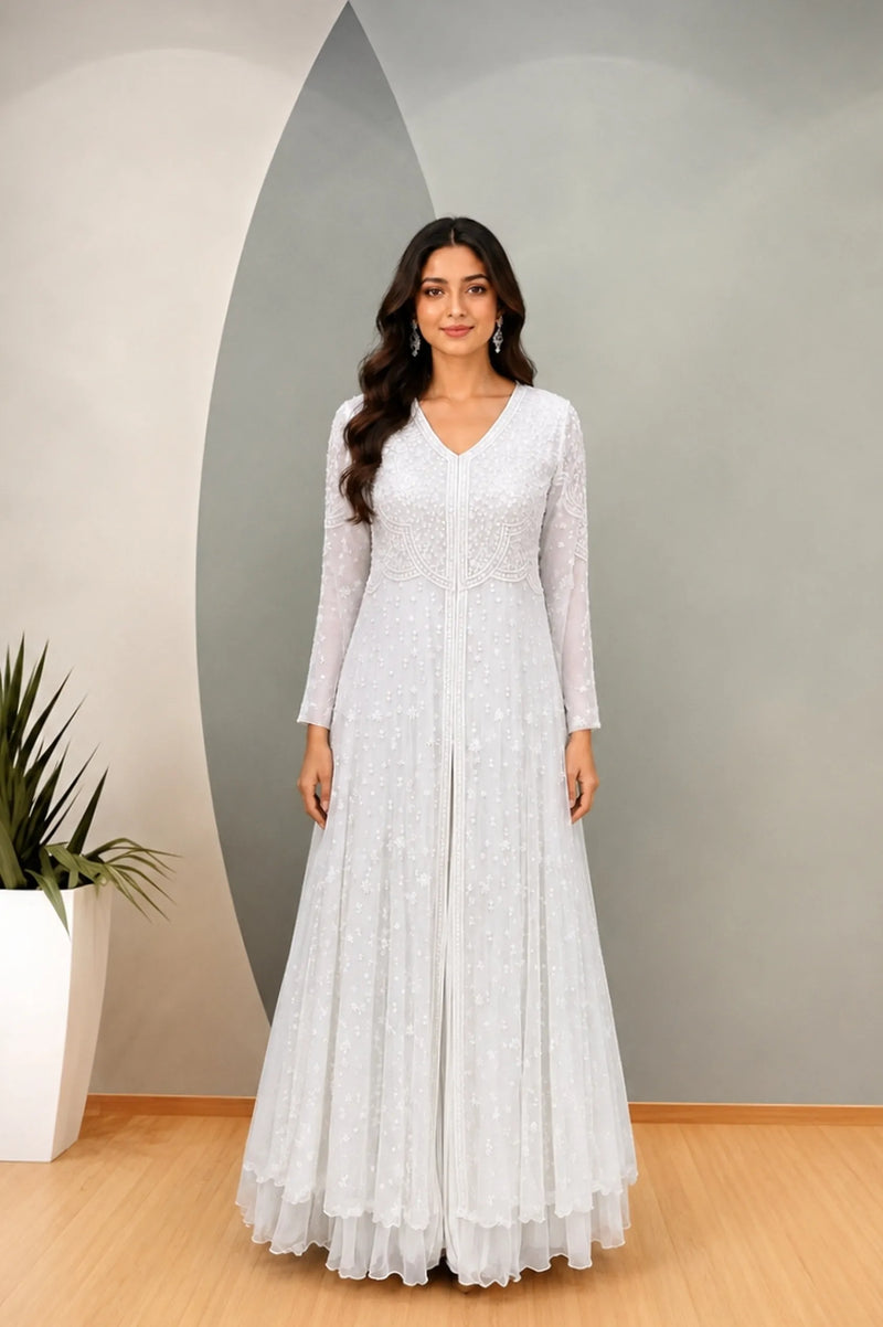 SBD 23 Jacquard Art Georgette Gown