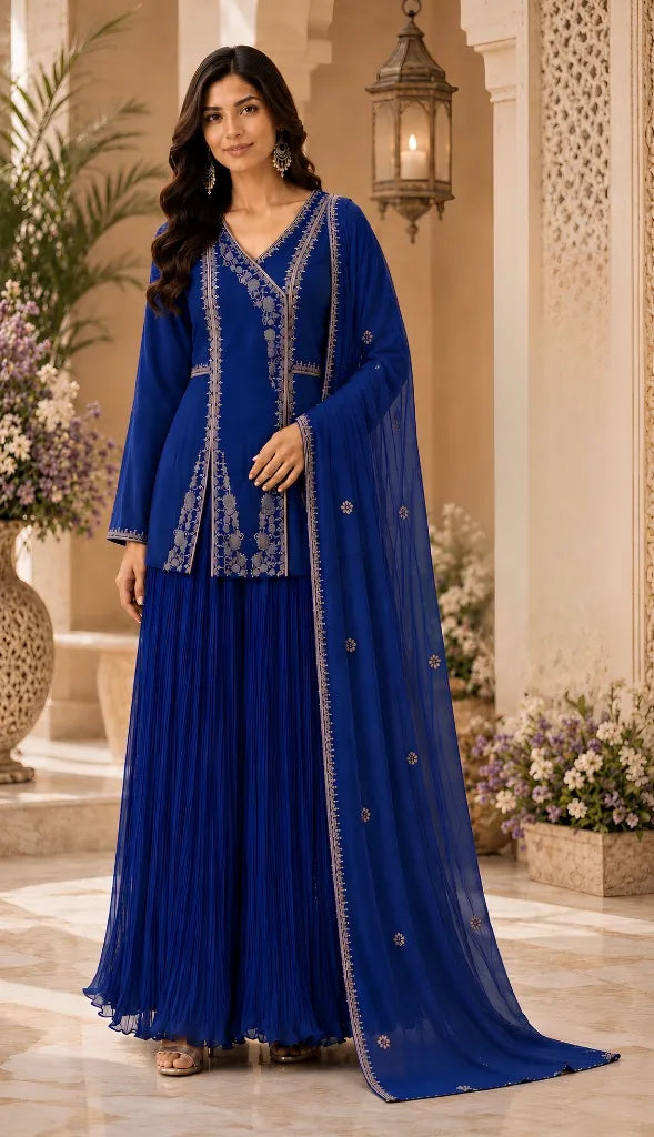 SBD 1526B Silk Georgette Palazzo Set