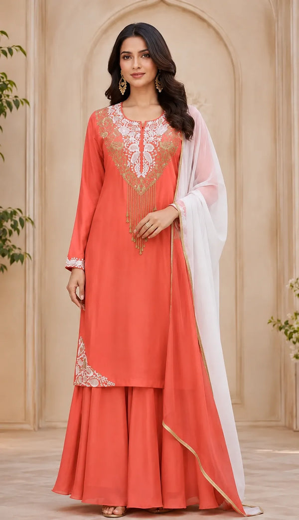 Coral Noor Palazzo Set