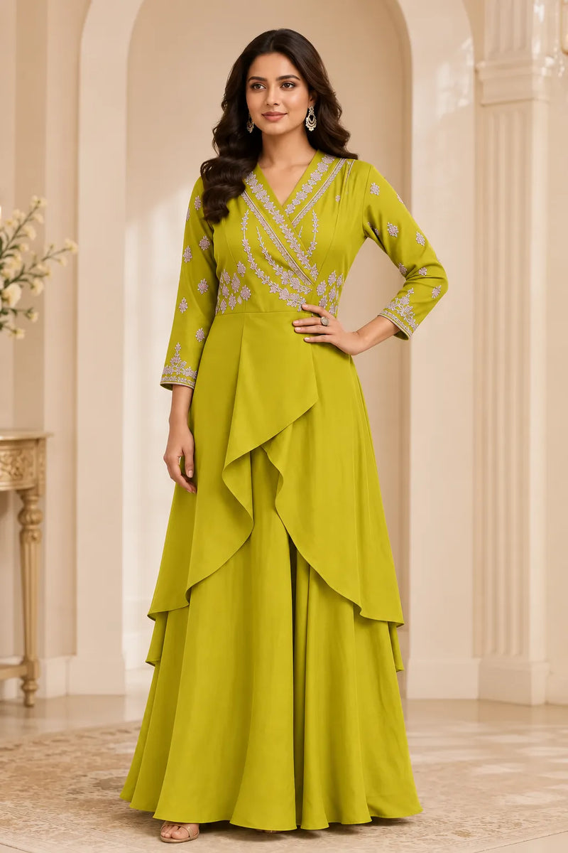 Coral Meher Drape Set
