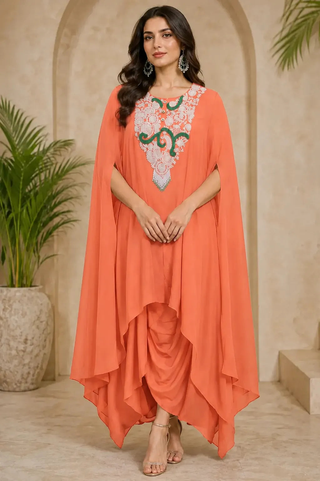 Emerald Aafreen Cape Set