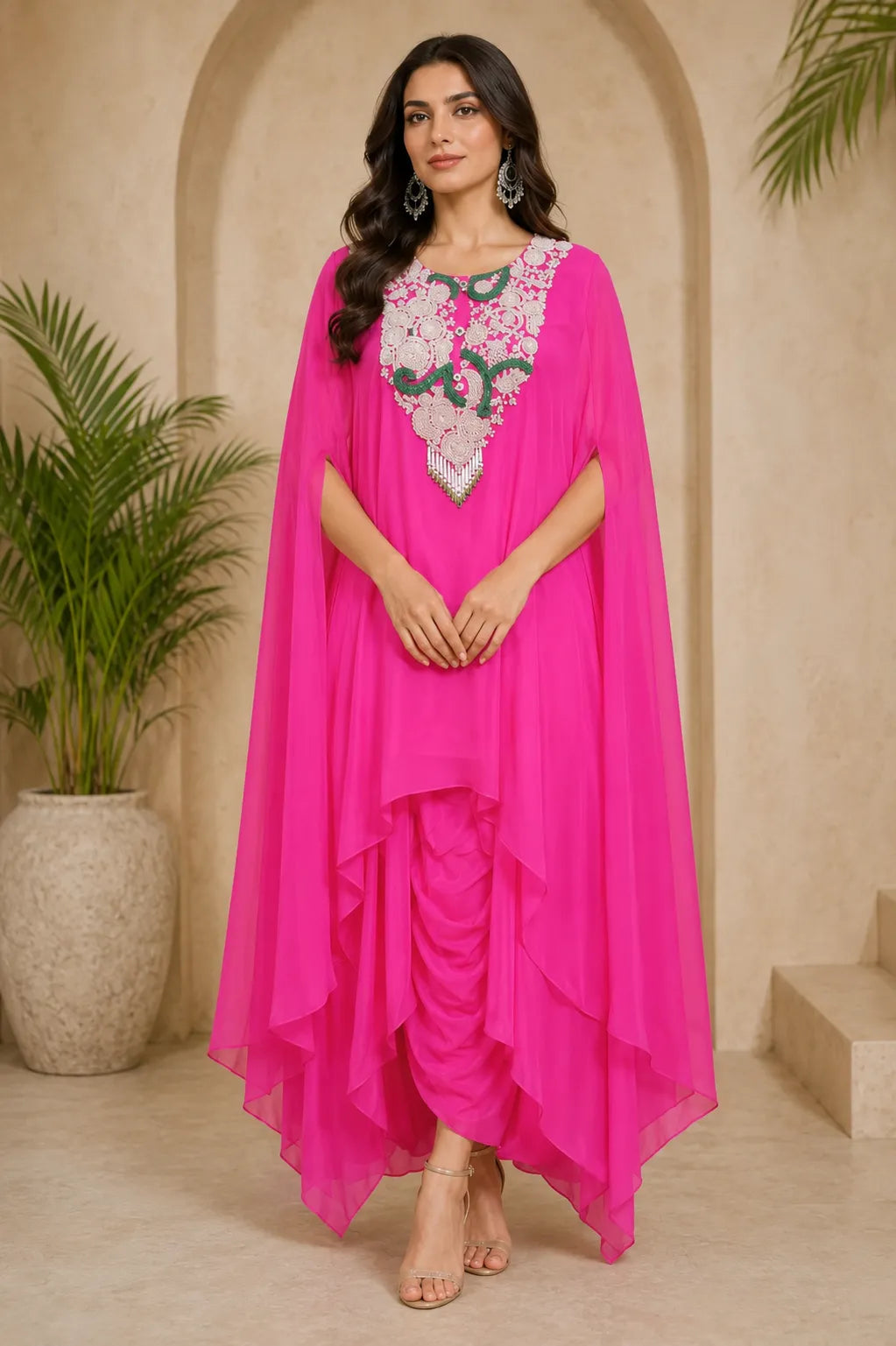Emerald Aafreen Cape Set