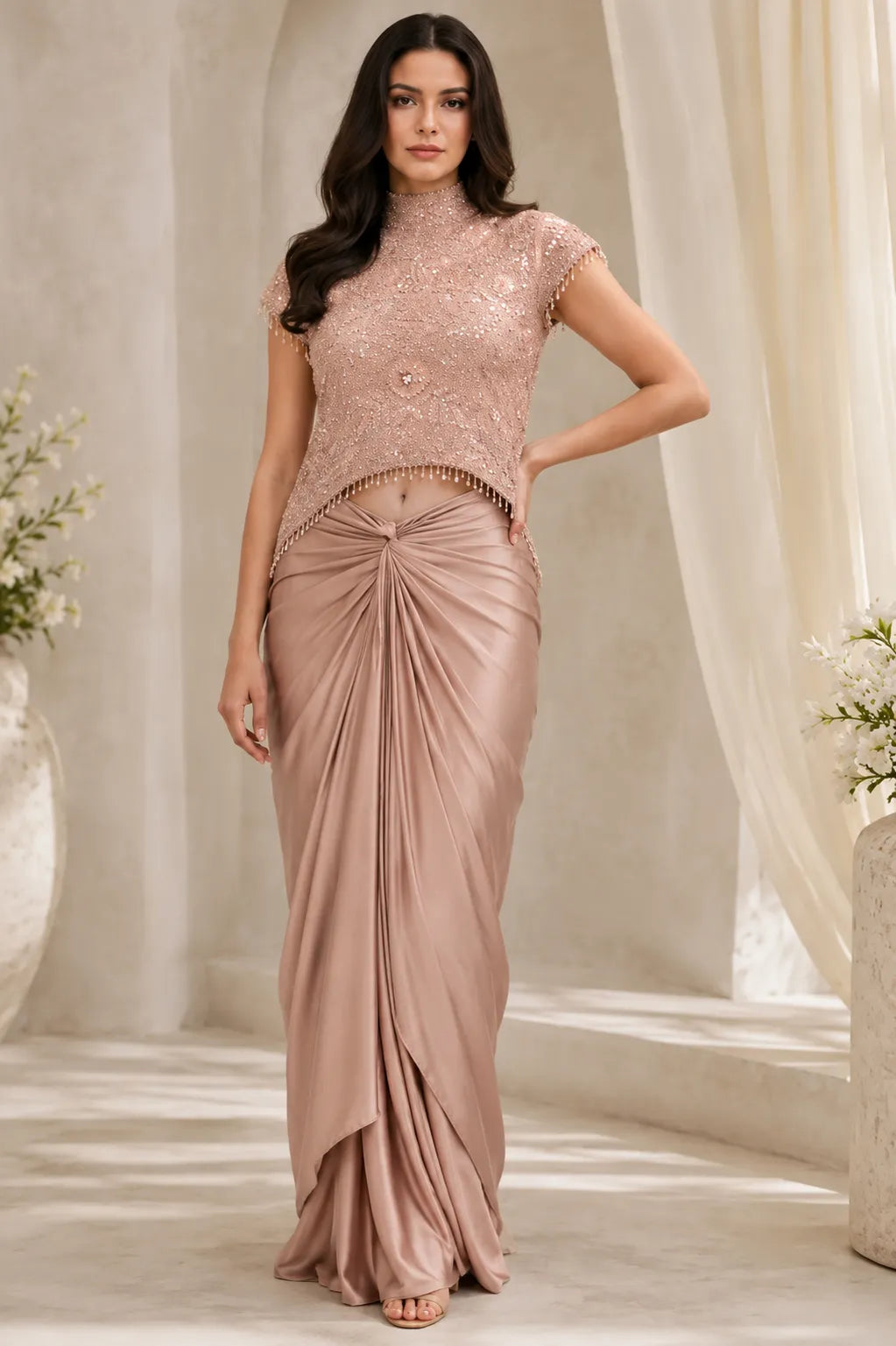 Pearl Chandni Drape Set