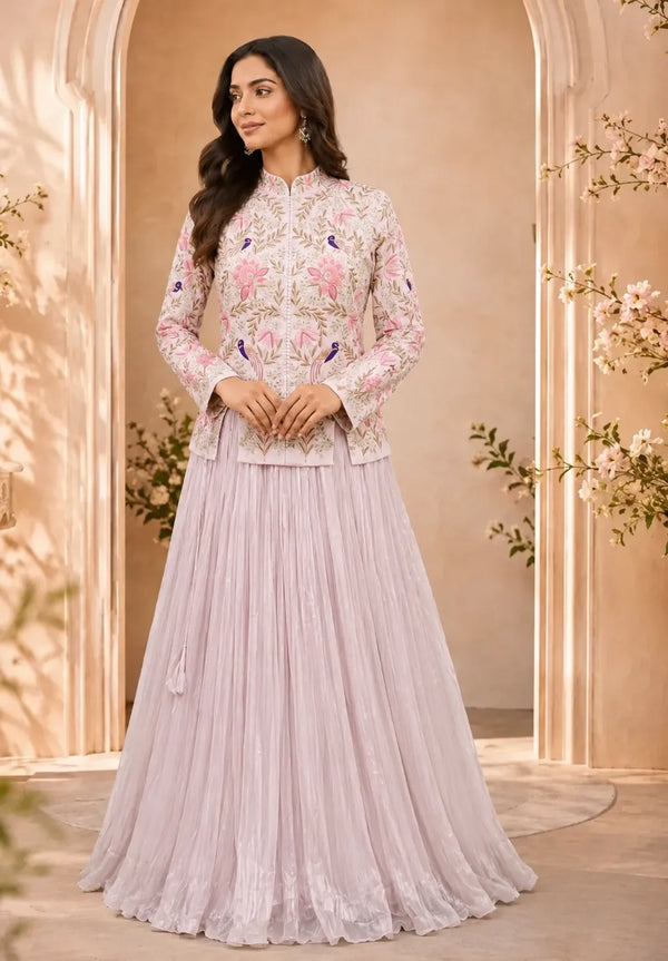 Neel Pushpa Lehenga Set