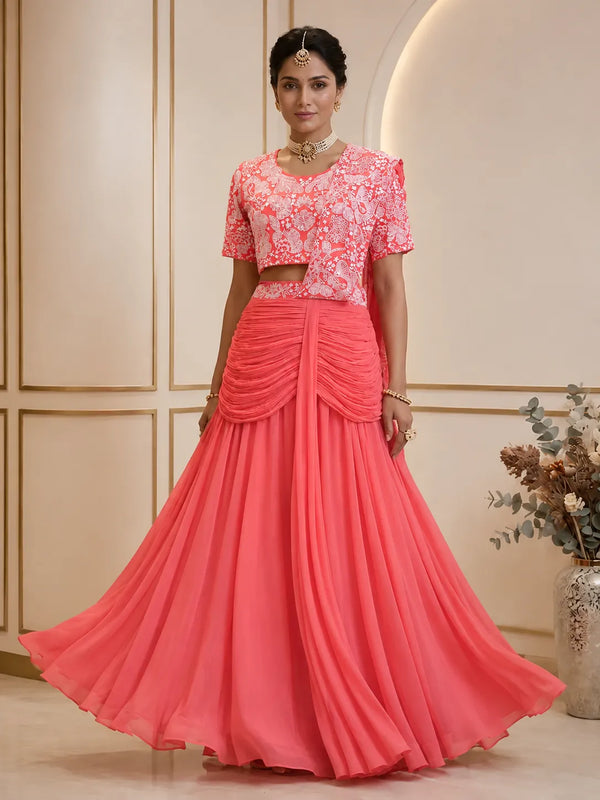 Blush Zeenat Drape Gown