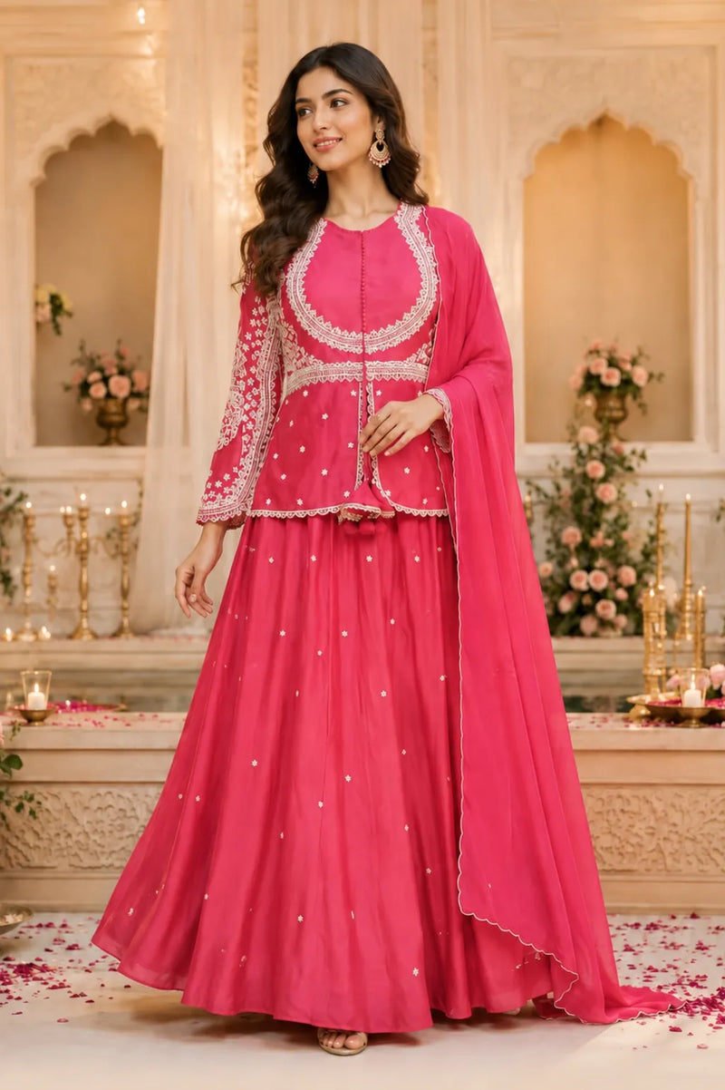 SBD 1176 Silk Crepe Lehenga Set