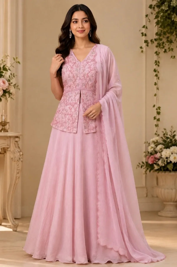 SBD 1508 Tissue Lehenga Set