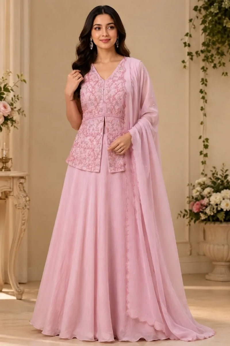 SBD 1508 Tissue Lehenga Set